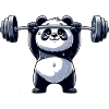 Cool Panda Dumbbell Weightlifter Fitness