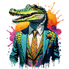 Crocodile in a suit