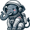 Elephant, Astronaut, Space, Universe