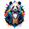 Panda in a suit