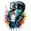 Skunk in a suit