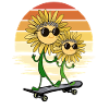 Summer Sunflower Skater Sunflower