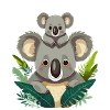 Cute koala in the jungle