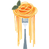 Spaghetti with fork