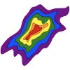 Papercut style Rainbow flag