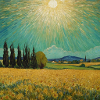 Spectacular Sunbeams Over Sunflowers
