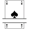 Playing Card Ace of Spades with Banner Space