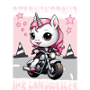 Unicorno in moto
