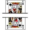Spielkartenkönig mit Bannerplatz