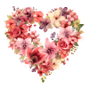 Heart in Flower Wreath