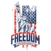Freedom in flag style