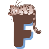 Katze Buchstabe F