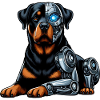 Rottweiler Cyborg Robot Space