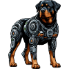 Rottweiler Cyborg Robot Futuristic