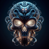 Skull Fused with Snake 3D