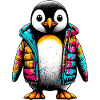 Pingouin avec veste veste