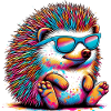 Hedgehog with sunglasses