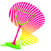 Cocktail Glass Shape Neon
