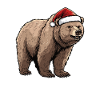 Grizzly Ours Brun de Noël