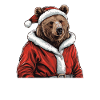 Grizzly Ours Brun de Noël