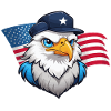 USA Eagle avec casquette d’aviateur