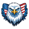 Eagle Wings USA Flag