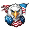 USA flag and USA eagle