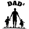 Dad² 2 Children Black