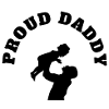 Proud Daddy Daughter Kid Black