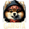 Kleinspitz Spitz Gangsta Gangster Hund Geschenk