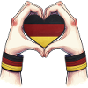 Germany Flag Heart Home FRG