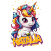 NATALIA - Mooie meisjesnaam met schattige eenhoorn