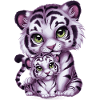 Weißer Tiger mit Tiger Mutter