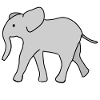 Elephant Symbol Animal Animals Gray