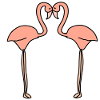 Flamingo dyresymbol lyserøde dyr