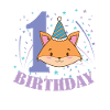 1. Birthday Cat Child Girl