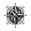 Wind Rose Sailing Compass Captain
