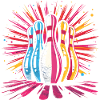 Bowling Cartoon Stil