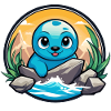 Little seal on rocks