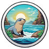 Small seal on the coast