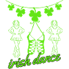 Irish Dance Shoes Dancers and Shamrock
