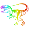Tyrannosaurus Rex Dinosaur, Rainbow T-Rex