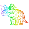 Rainbow Triceratops Dinosaur