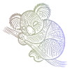 koala en motifs aborigènes , tribal