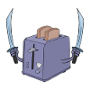 Toaster and the sword