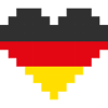 Germany Pixel Heart