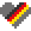 Germany Pixel Heart