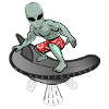 Alien Cool Surfing