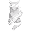 Katzen Keytar Keyboard Geschenk