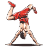 Cool cartwheel gymnast